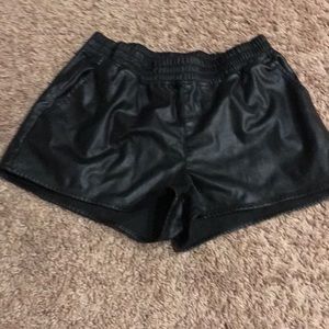Leather shorts